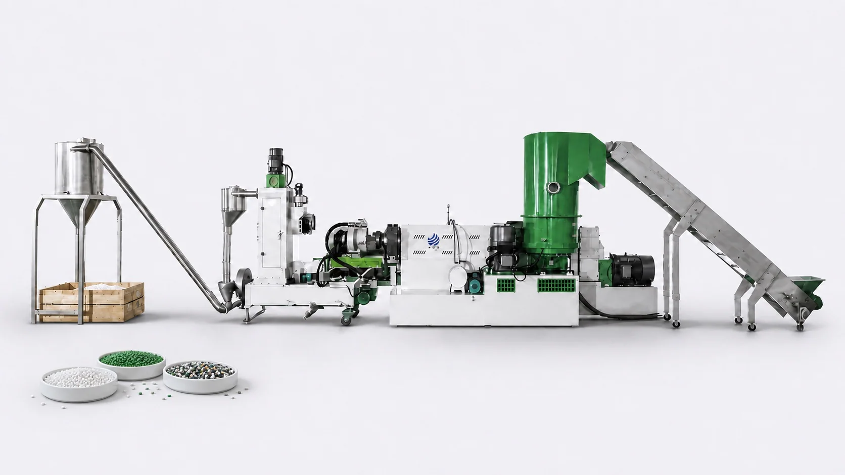 Plastic granulating line