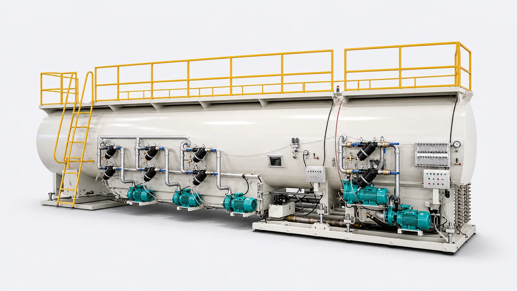 Plastic pipe vacuum tank