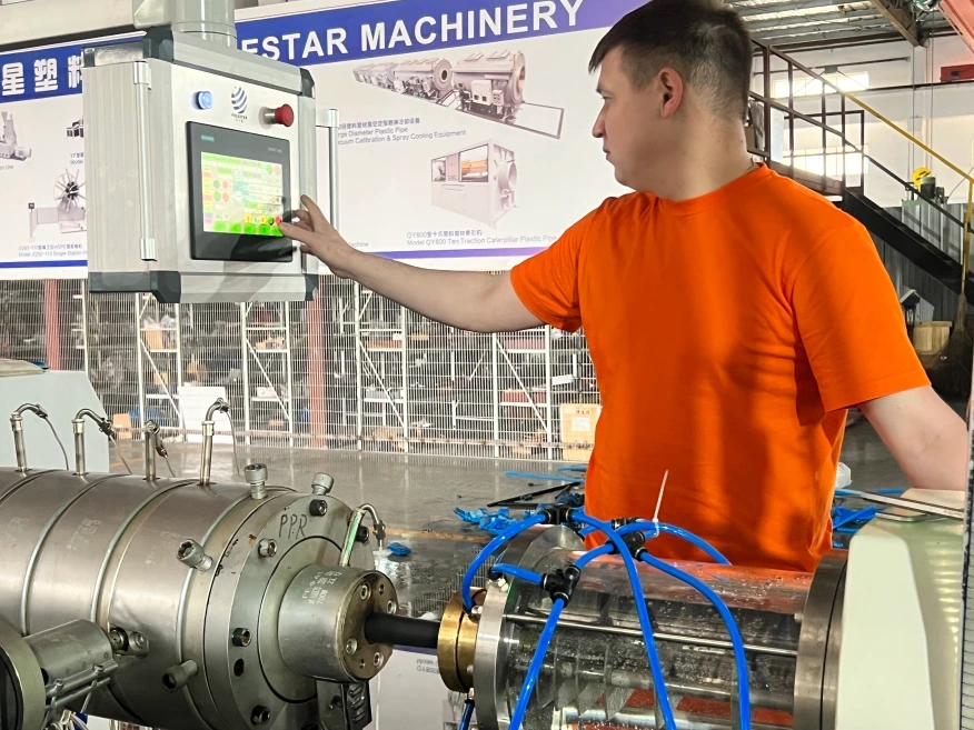 Plastic pipe machinery customer project 6