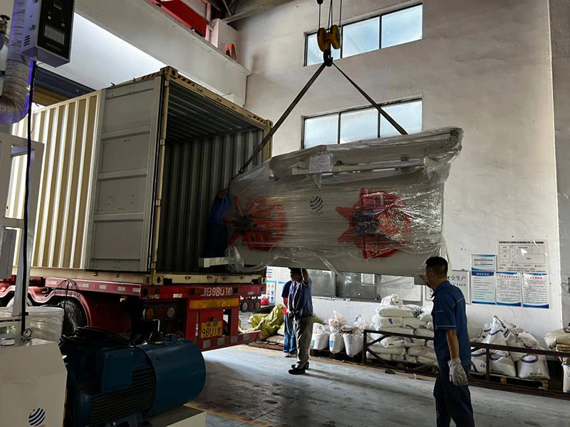 Plastic extrusion equipment shipment and container loading service