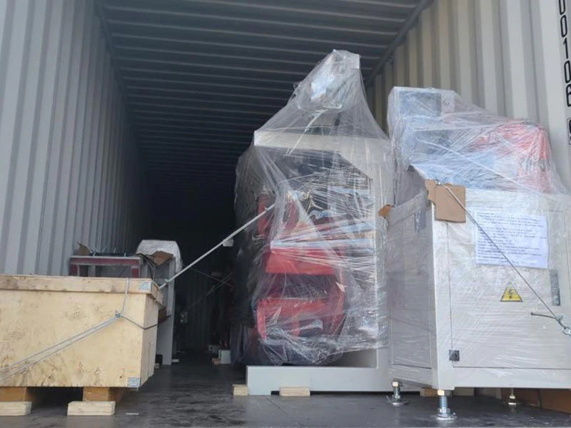 Polestar Machinery export shipment for plastic pipe extrusion line