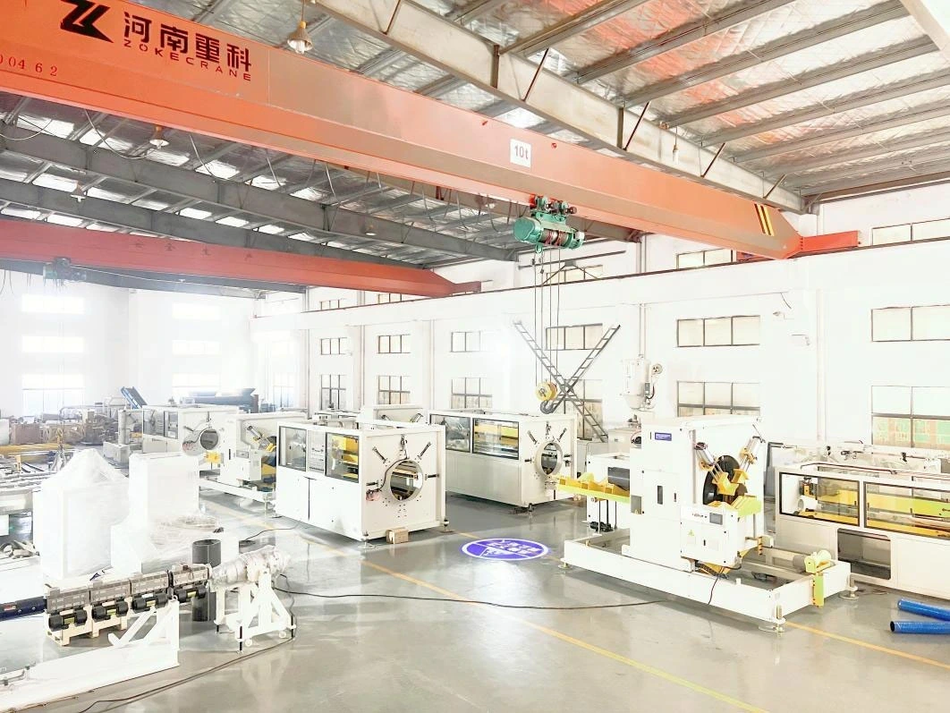 Polestar machinery assembly workshop for plastic pipe extrusion lines