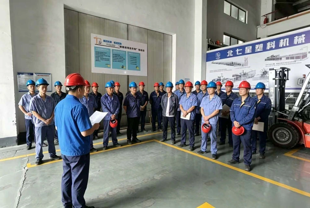 Polestar factory team safety briefing and production management