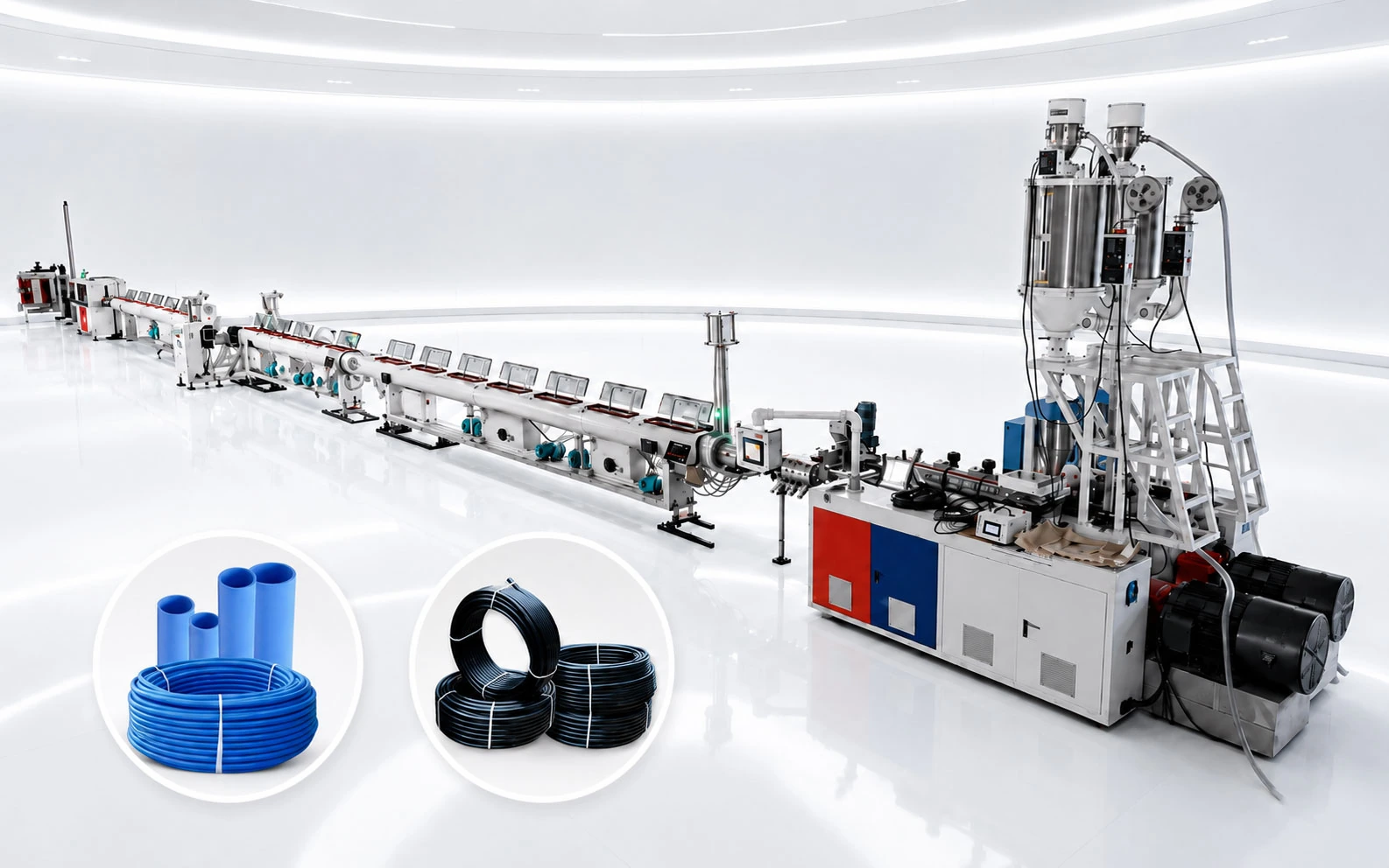 20-63MM three-layer HDPE pipe extrusion line