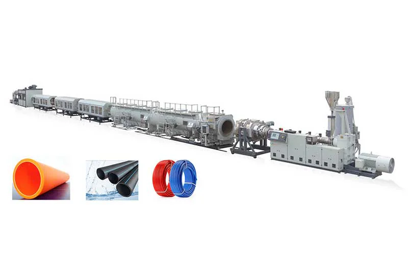 Línea de extrusión para tubos de HDPE de hasta 1200 milímetros