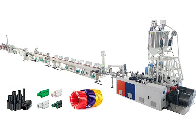 Línea de coextrusión de tres capas para tuberías PERT HDPE y PPR