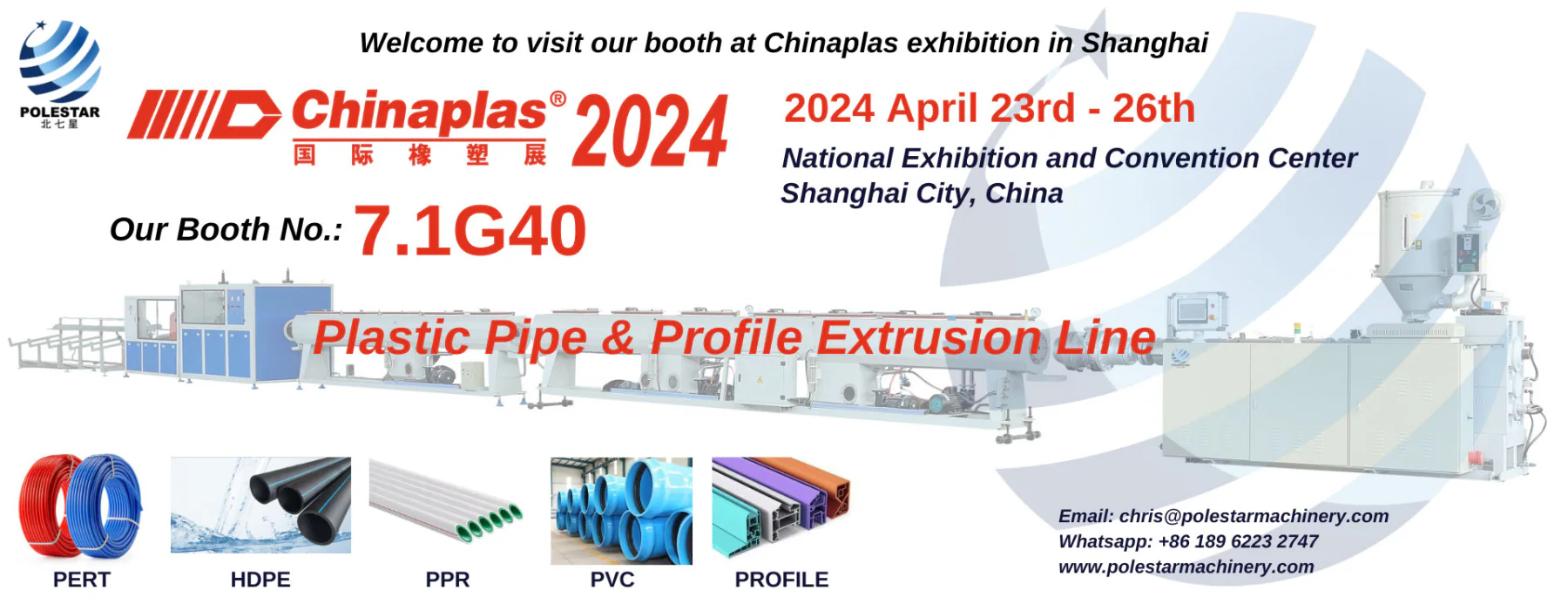 POLESTAR MACHINERY Show at Chinaplas Exhibition 2024 by Polestar Machinery