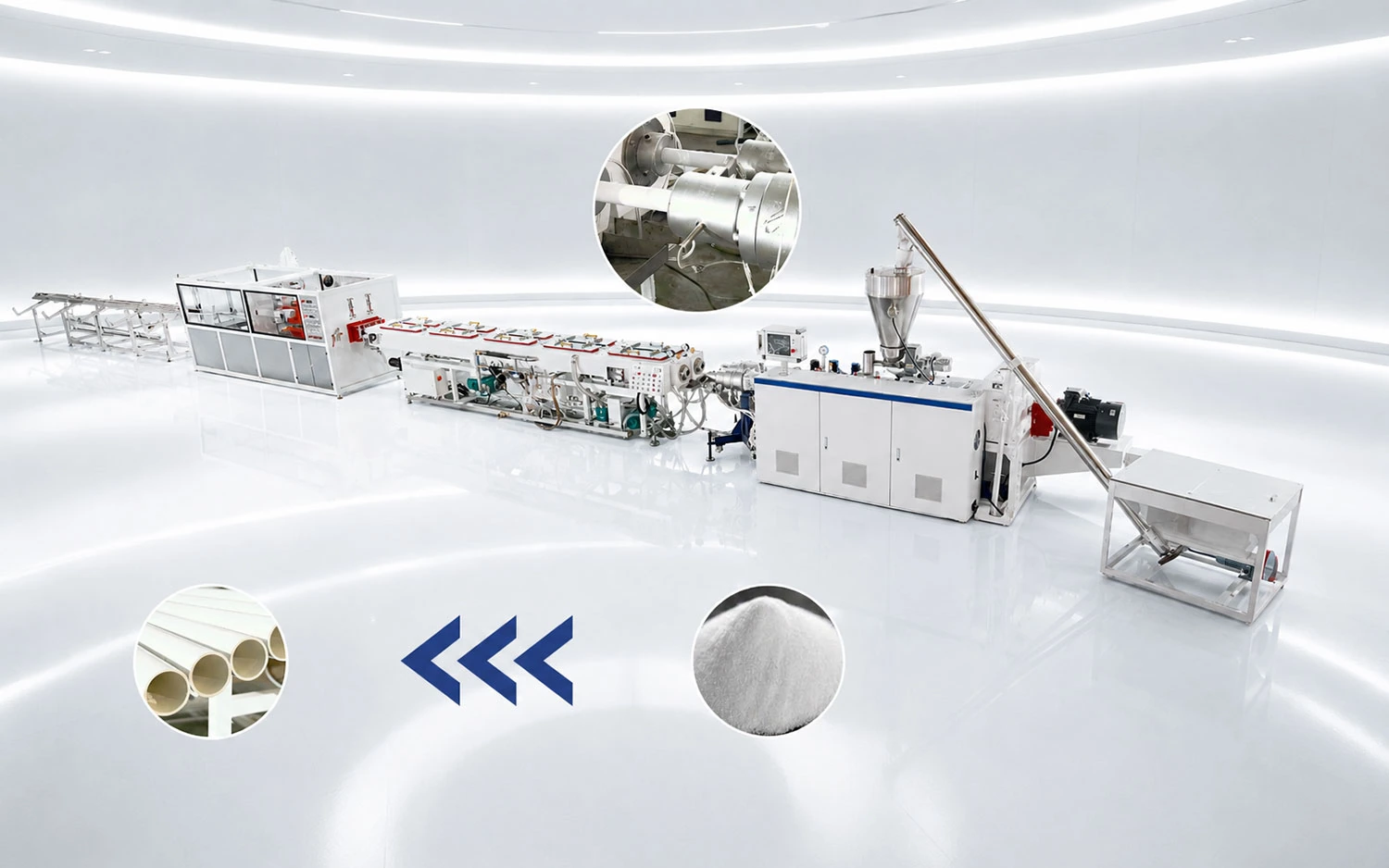 20-63MM double outlet PVC pipe extrusion line