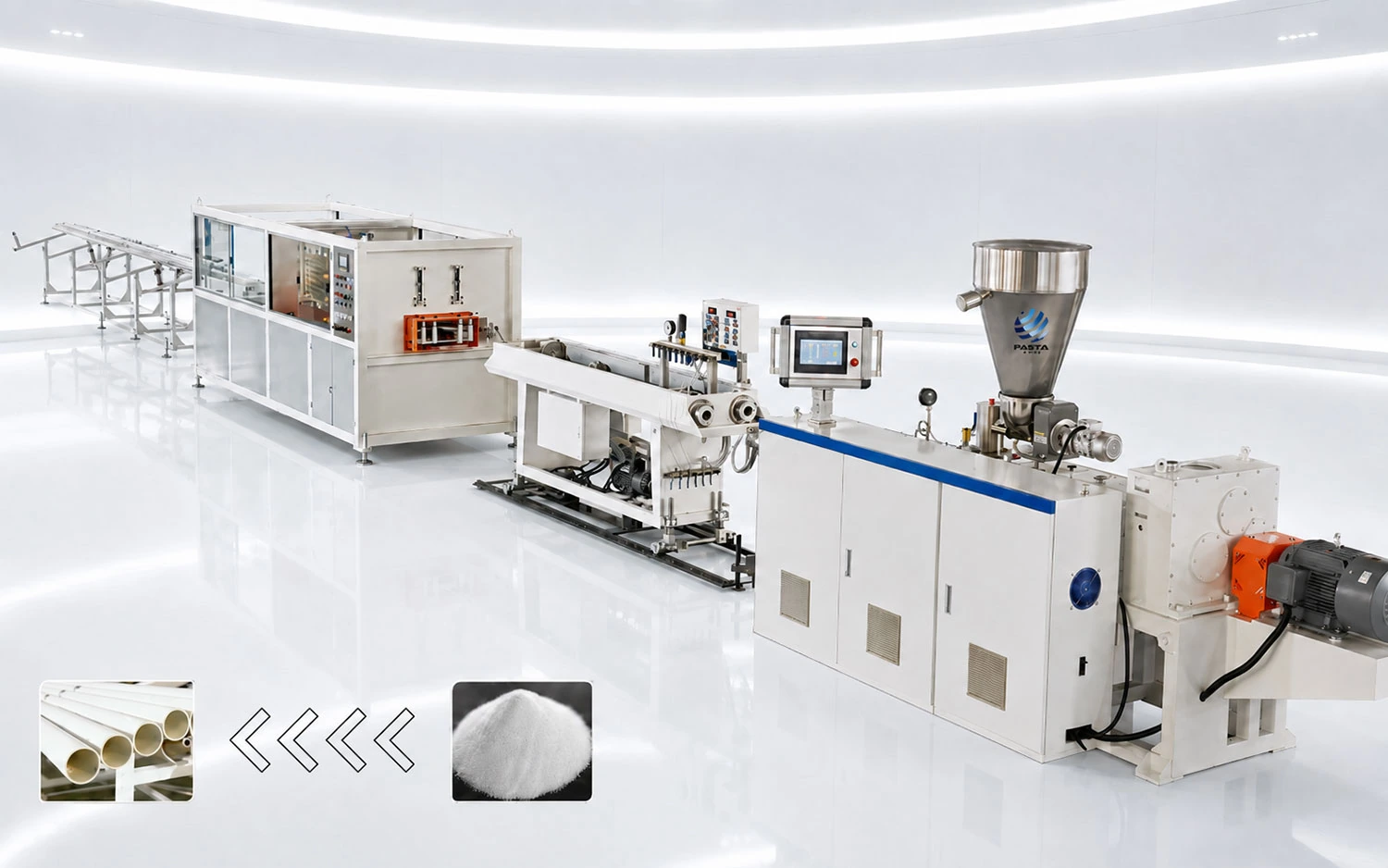 20-63MM dual-head PVC pipe extrusion line