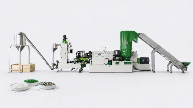 Plastic granulating line