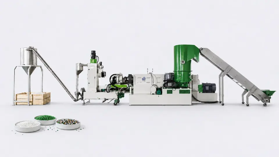 Plastic granulating line