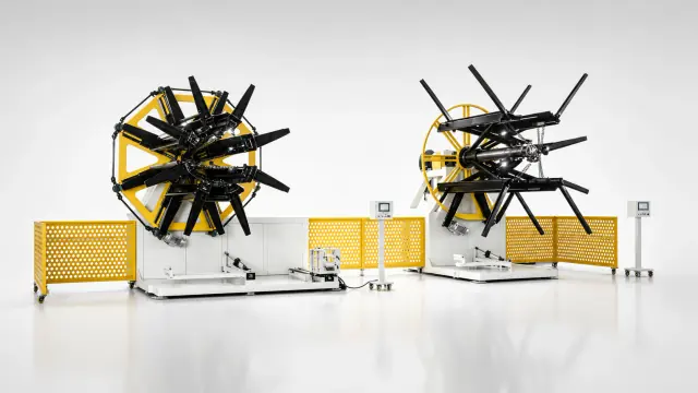 Plastic pipe coiler and uncoiler