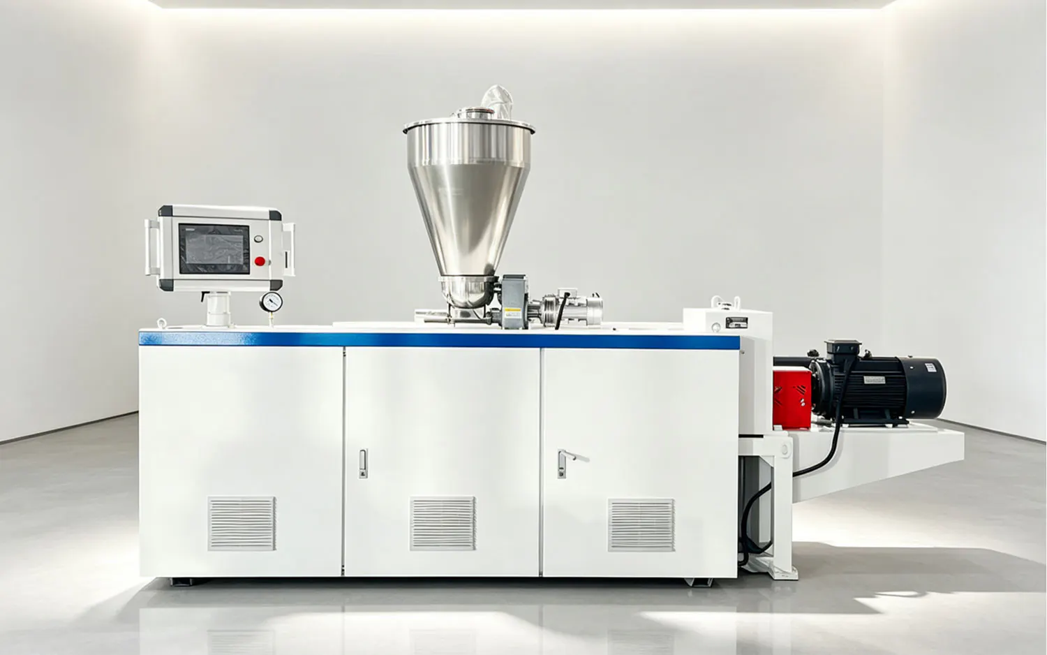SJZ55/110 Conical Twin Screw Extruder SJZ55/110 conical twin screw extruder