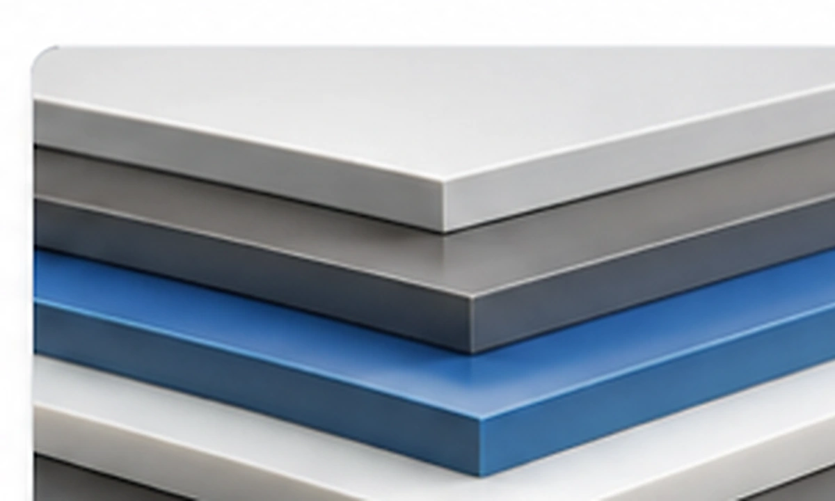 Stacked plastic sheets and boards Stacked plastic sheets and boards