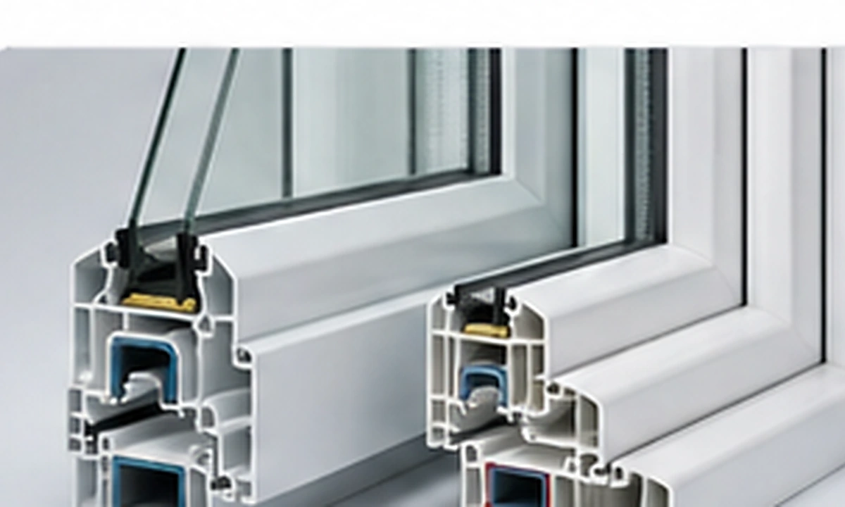 PVC window profile cross sections PVC window profile cross sections