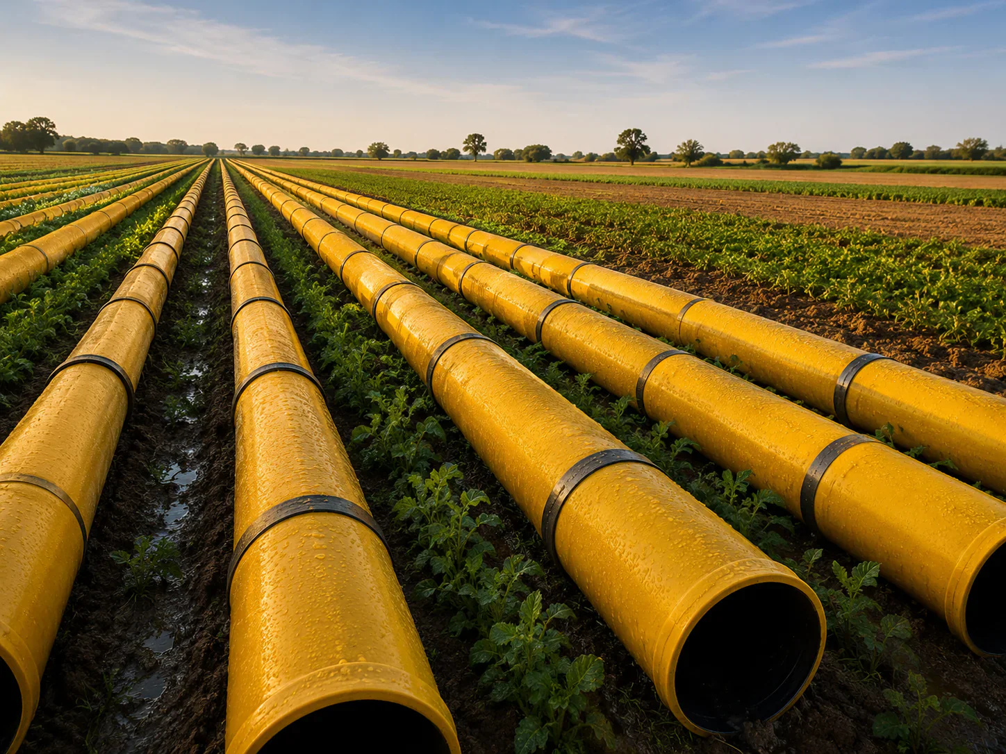 Agricultural irrigation pipe application